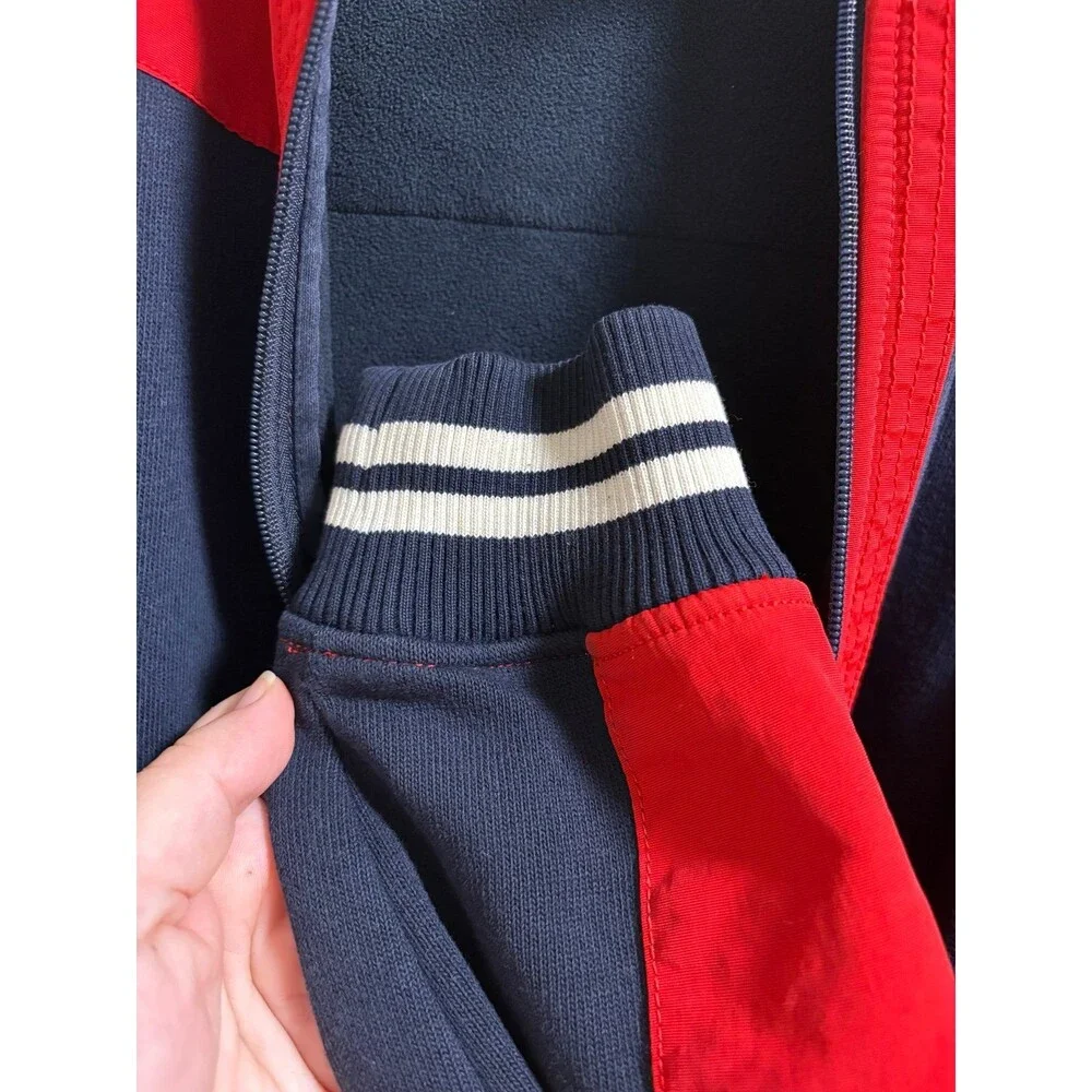 Tommy‎ Hilfiger jacket fleece lined red blue color block  medium
